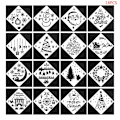 Miniatyrbillede 1 af 5: 16 stk./sæt Jule Stencil Skabeloner DIY Maleri Scrapbog Stempler Album Præget Papir Kort