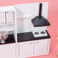 Miniatyrbilde 4 av 5: 1:12 Skala Mini Kjøkken Tre Møbler Miniatyr Stue Møbler Sett Mini Hus Tilbehør Møbelmodell for Bursdagsgave