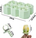 Miniatyrbilde 2 av 5: Silikonformer for ispinne, mini-isformer, barne-isformer, ispinneformer med 6 ispinner for barn og voksne