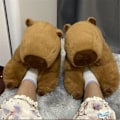 Miniatyrbillede 5 af 5: Capybara Tøfler - Plys Tøfler Søde Capybara Hjemmesko til Indendørs og Udendørs Brug