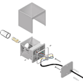 Miniatyrbillede 3 af 4: Udendørs væglampe, Ip65: Op & Nedlys, Varmt Hvid Led Lampe (501lm) - Hvid