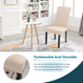 Miniatyrbild 5 av 5: 6 stycken stretch stolsöverdrag, tvättbara universella matsalsskydd, lätta att rengöra stolsöverdrag för hotellrestaurang matsal inredning (Beige, set om 4)