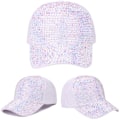 Miniatyrbillede 5 af 5: Dame Studded Rhinestone Krystaller Justerbar Baseball Cap Plain Sparkle Bling Denim Solhat Perfekt til alle udendørsaktiviteter
