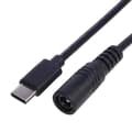 Miniatyrbillede 3 af 5: Type-C til DC strømkabel 5V DC 5.5 x 2.1mm hun til USB C stik opladerkabel