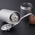 Miniatyrbillede 3 af 5: Manuel Kaffekværn, Rustfrit Stål Konisk Kværn, Håndkaffekværn med Foldbar Håndtag og Justerbar Indstilling
