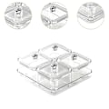 Miniatyrbillede 3 af 5: Tørret Frugtfad Opdelt Serveringsbakke til Dagligstue Spisestue Snacks hvid 2 rum white 4 grids white 4 grids optional