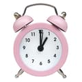 Pink Classic Clock, Mini Retro Alarm High Battery Powered B