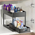 Miniatyrbillede 5 af 5: Under Sink Organiser og Opbevaring, Badeværelsesorganiserer Under Vask med Kroge, 2-lags Under Badeværelse
