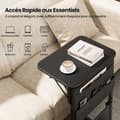 Miniatyrbillede 4 af 6: EcoFurnix C-Multiprise og Foldbar Sort Sidebord Svart