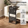 Miniatyrbillede 3 af 6: EcoFurnix C-Multiprise og Foldbar Sort Sidebord Svart