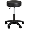 Miniatyrbillede 1 af 6: tectake Taburet med hjul -  sort Black