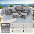 Miniatyrbillede 2 af 11: tectake Polyrattan loungesæt Bari -  grå Grey