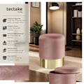 Miniatyrbillede 2 af 7: tectake Skammel Sarina med opbevaringsplads -  lyserød Light pink