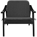 Miniatyrbillede 4 af 11: tectake Polyrattan havestol Treviso, træramme og polstring -  sort Black