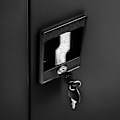 Miniatyrbillede 8 af 8: tectake Låsbart arkivskab med hylder og ophæng -  sort Black