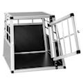 Miniatyrbillede 6 af 9: tectake Hundebur single med lige bagvæg - 54 x 69 x 50 cm 54 x 69 x 50 cm Black