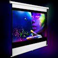 Miniatyrbillede 2 af 5: tectake Projektorlærred HDTV - 152 x 152 cm 152 x 152 cm White