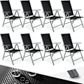 Miniatyrbillede 1 af 8: tectake Klapstol i aluminium 8 stk. -  anthrazit Graphite grey