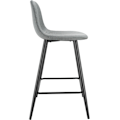 Miniatyrbillede 6 af 11: Barstol Willow med ryglæn, polstret - Sæt med 6 stk. Dark grey