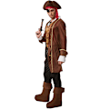 Miniatyrbillede 3 af 7: tectake Sørøverkonge kostume Brown M