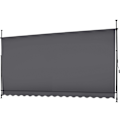 Miniatyrbillede 4 af 11: tectake Markise med håndsving, højdejusterbar - 400 x 180 cm Grey
