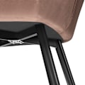 Miniatyrbillede 9 af 10: tectake Stol Marilyn velour -  brun/sort Black