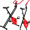 Miniatyrbillede 1 af 7: tectake Motionscykel FitX, foldbar med træningscomputer - 113 x 41 x 81 cm 113 x 41 x 81 cm Black