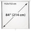 Miniatyrbillede 3 af 5: tectake Projektorlærred HDTV - 152 x 152 cm 152 x 152 cm White