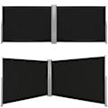 Miniatyrbillede 3 af 9: tectake Dobbelt læhegn i aluminium og polyester - 160 x 600 cm Black