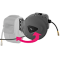 Miniatyrbillede 4 af 6: tectake Trykluftslange med tromle - 20 m 20 m Grey