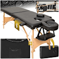 Miniatyrbillede 1 af 10: tectake Massagebriks med 2 zoner, 5cm polstring  + taske -  sort Black