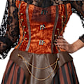Miniatyrbillede 5 af 8: tectake Steampunk Grevinde kostume Brown XXL