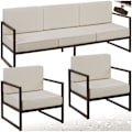 Miniatyrbillede 1 af 11: tectake Loungesæt Comosa til 5 personer, XXL-polstring Beige