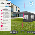 Miniatyrbillede 2 af 11: tectake Havepavillon Vivara 6x3m med 5 sidepaneler -  grå Grey
