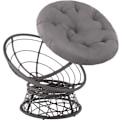Miniatyrbillede 2 af 10: tectake Polyrattan havestol Gargano -  grå Grey