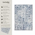 Miniatyrbillede 2 af 7: tectake Gulvtæppe Amara, kort luv - 120 x 170 cm 120 x 170 cm Blue