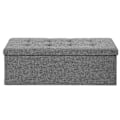 Miniatyrbillede 3 af 6: tectake Foldbar puf med opbevaring 110x38x38cm -  lysegrå Light grey