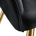 Miniatyrbillede 6 af 9: tectake Stol Marilyn velour, guld -  sort/guld Gold