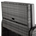Miniatyrbillede 5 af 11: tectake Polyrattan havesofa Kreta med overtræk -  grå Grey