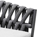 Miniatyrbillede 9 af 11: tectake Stol Lugano i reb-design med aluminiumsstel Graphite grey