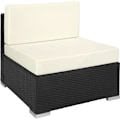 Miniatyrbillede 6 af 11: tectake Polyrattan loungesæt Las Vegas -  sort Black