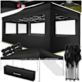 Miniatyrbillede 1 af 11: tectake Easy up pavillon Viola 3x6 m med 4 sidestykker -  sort Black