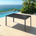 Miniatyrbillede 8 af 8: tectake Havebord Bianca 150x90x74,5cm -  sort/sort Black