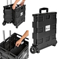 Miniatyrbillede 3 af 6: tectake Indkøbstrolley foldbar Black