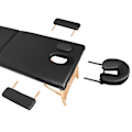 Miniatyrbillede 4 af 11: tectake Massagebriks med 3 zoner, polstring + taske -  sort Black