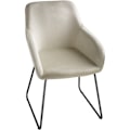 Miniatyrbillede 7 af 11: Spisebordsstol Jeane, velour - Velour creme/sort,pr. stk. Velour creme/sort