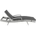 Miniatyrbillede 10 af 10: tectake Polyrattan liggestol Océane -  lysegrå Light grey