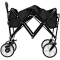 Miniatyrbillede 5 af 11: tectake Trækvogn foldbar Leon, bæreevne 80 kg -  sort Black