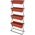 Miniatyrbillede 1 af 9: tectake Bed med 4 kasser 52x21x127cm Brown