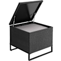 Miniatyrbillede 5 af 11: tectake Polyrattan loungesæt Ostuni -  sort Black